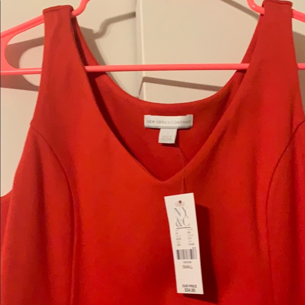 New York & Company orange sleeveless dress - Picture 2 of 5